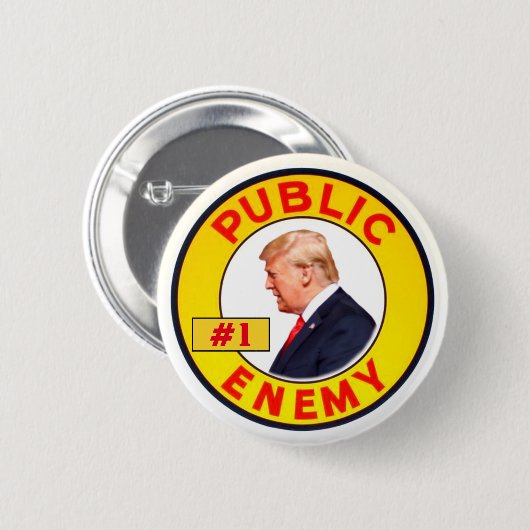 Trump: Openbare vijand #1 Ronde Button 5,7 Cm (Voorkant /achterkant)
