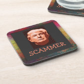 Trump Oplichter Drank Coaster Bier Onderzetter (Linkerzijde)