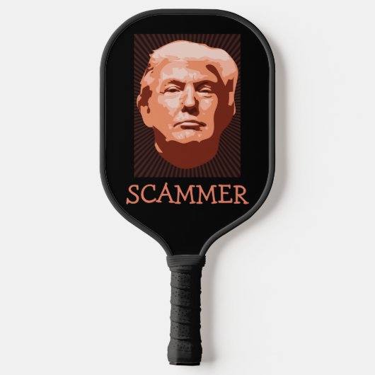 Trump Oplichter PickleBall Paddle (Achterkant)