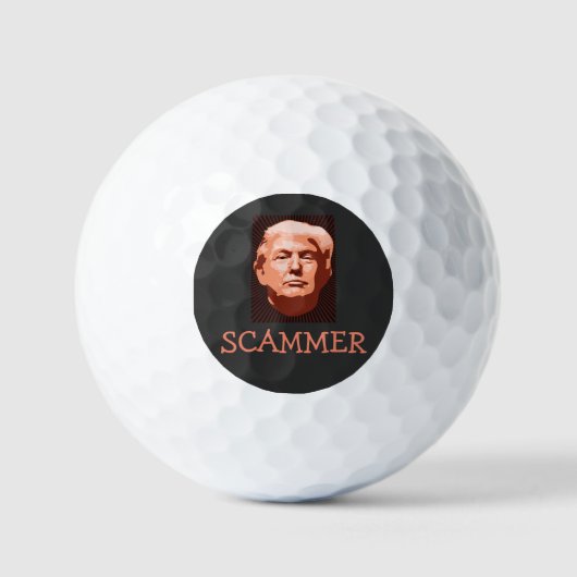 Trump Oplichters Golfbal Golfballen (Voorkant)