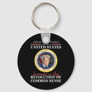 Trump opperbevelhebber 45 47 Revolutie van Commo Sleutelhanger