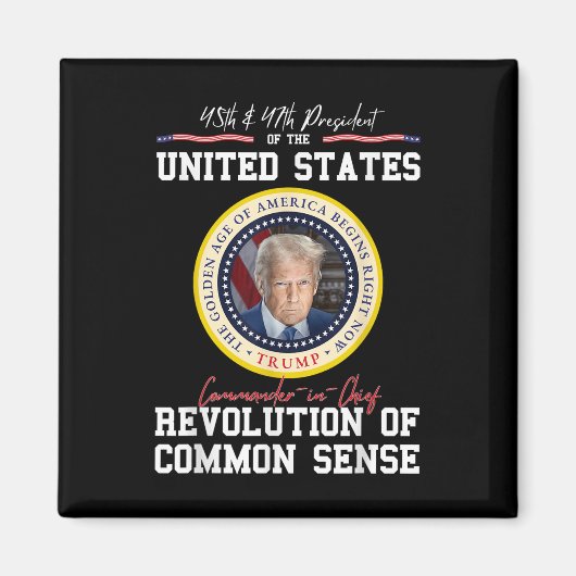 Trump opperbevelhebber Gouden Eeuw van Amerika Magneet (Voorkant)