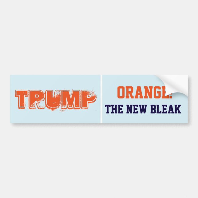 Trump. Oranje: Het nieuwe lek" Bumpersticker (Voorkant)
