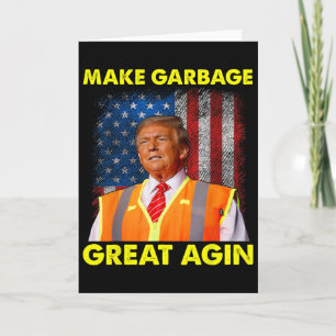 Trump Oranje Vest Maakt Afval Groot Again Grappig Kaart
