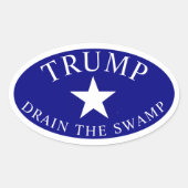 Trump Oval truck window sticker Drain the Swamp (Voorkant)