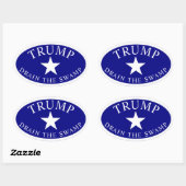 Trump Oval truck window sticker Drain the Swamp (Vel)
