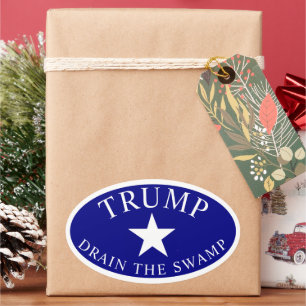 Trump Oval truck window sticker Drain the Swamp