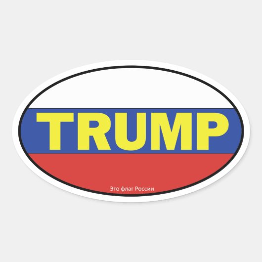 Trump ovale Sticker (Voorkant)