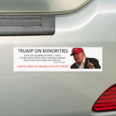 TRUMP OVER MINDERHEDEN BUMPERSTICKER (Op auto)