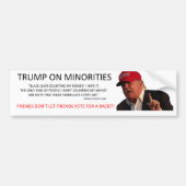 TRUMP OVER MINDERHEDEN BUMPERSTICKER (Voorkant)