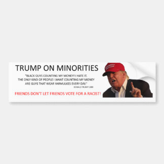 TRUMP OVER MINDERHEDEN BUMPERSTICKER