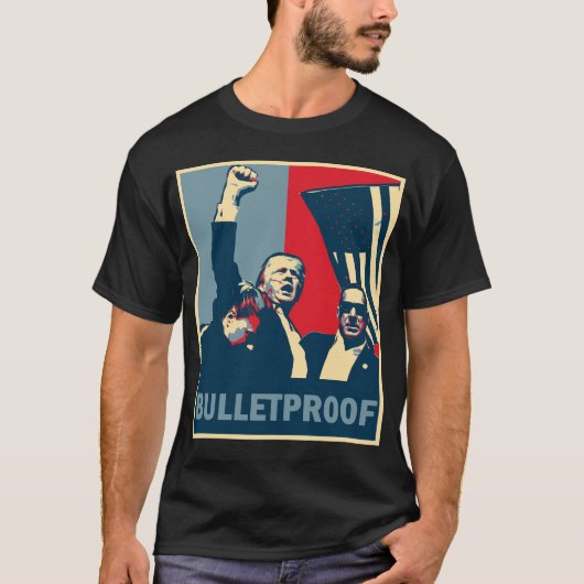 Trump overleeft moord t-shirt (Voorkant)