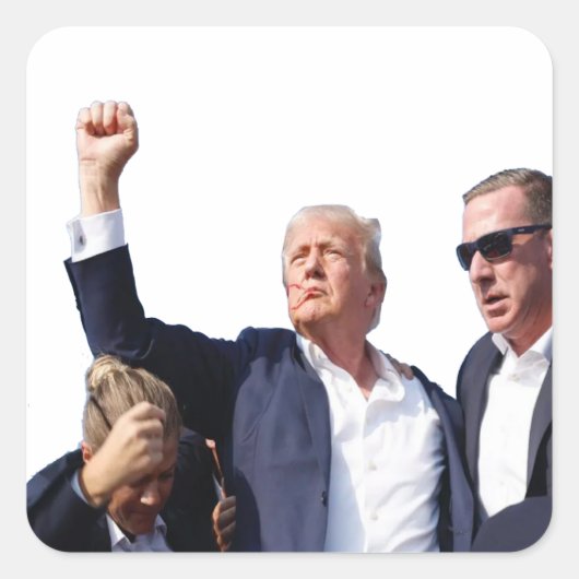 Trump overlevende! Neem Amerika terug 2024 Vierkante Sticker (Voorkant)