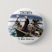 Trump oversteekt de Delaware Ronde Button 5,7 Cm (Voorkant)