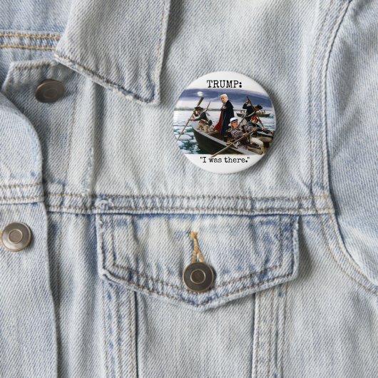Trump oversteekt de Delaware Ronde Button 5,7 Cm (In situ)