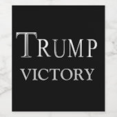TRUMP OVERWINNING WIJN ETIKET (Enkel label)