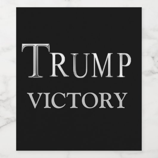 TRUMP OVERWINNING WIJN ETIKET (Enkel label)