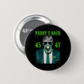 Trump Paddys Back Design - Grappig Trump St Ronde Button 5,7 Cm (Voorkant /achterkant)