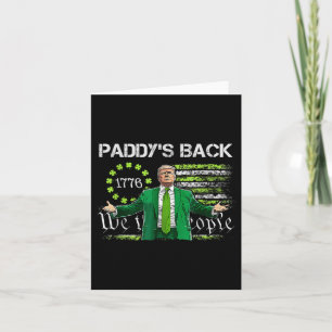 Trump Paddys terug 45 47 St Patricks Day Shamrock Kaart