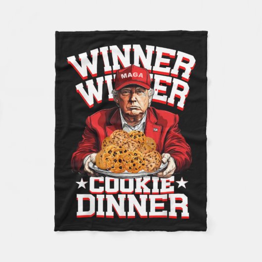 Trump pakt America Byck grappig Winner Cookie Fleece Deken (Voorkant)