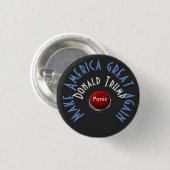 Trump panic-toets ronde button 3,2 cm (Voorkant /achterkant)