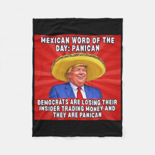 Trump Panicaans Mexicaans woord Democraten Insider Fleece Deken