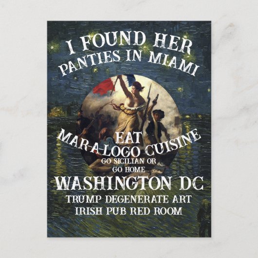 Trump Panties Miami Catholic Church White Briefkaart (Voorkant)