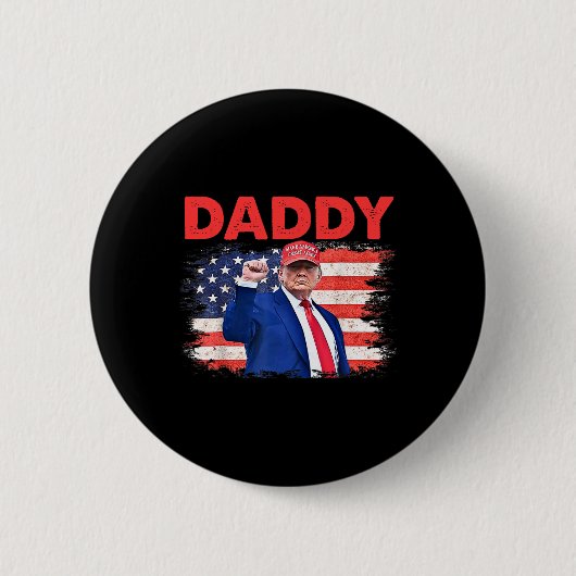 Trump Papa 2025 President 1 Ronde Button 5,7 Cm (Voorkant)