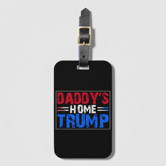 Trump Papa is thuis Bagagelabel (Voorkant (verticaal))