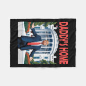 Trump Papa's Thuis Witte Huis 1 Fleece Deken (Voorkant (Horizontaal))