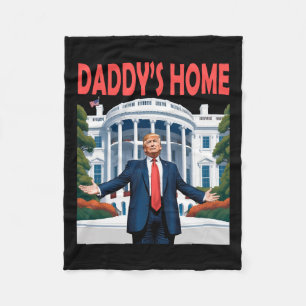 Trump Papa's Thuis Witte Huis 1 Fleece Deken