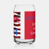 TRUMP partijglaswerk - "TRiUMPh 2024" Blikvorm Glas (Links)