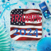 TRUMP Party Borden - "TRiUMPh 2024" Papieren Bordje (Feest)