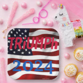 TRUMP Party Borden - "TRiUMPh 2024" Papieren Bordje (Feest)