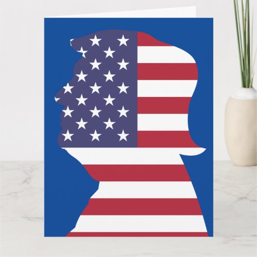 TRUMP PATRIOTIC FUNNY BIRTHDAY Wenskaart Kaart (Voorkant)