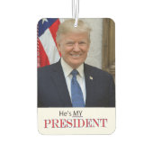 Trump Patriotic 🚗 USA Hij is mijn President Luchtverfrisser (Achterkant)