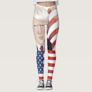 TRUMP PATRIOTIC YOGA PANTS LEGGINGS