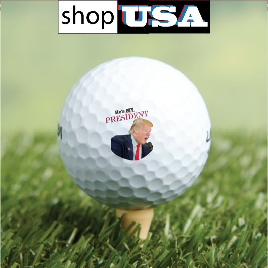 Trump Patriottisch 🚗 USA Hij is mijn President Golfballen
