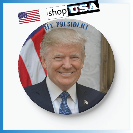 Trump Patriottisch 🚗USA Hij is mijn President Papieren Bordje