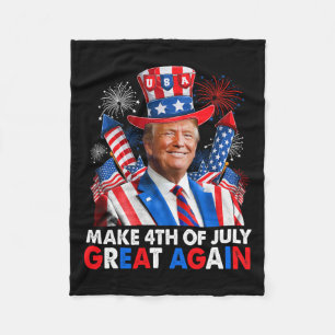 Trump Patriottisch Vuurwerk maken 4 juli geweldig Fleece Deken