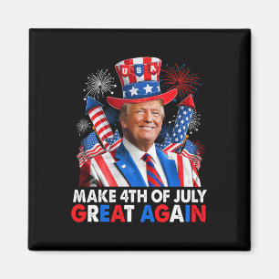 Trump Patriottisch Vuurwerk maken 4 juli geweldig  Magneet