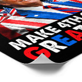 Trump Patriottisch Vuurwerk maken 4 juli geweldig  Poster (Hoek)