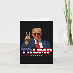 Trump Peace Sign Hand Amerikaanse vlag Trump 2024 Kaart