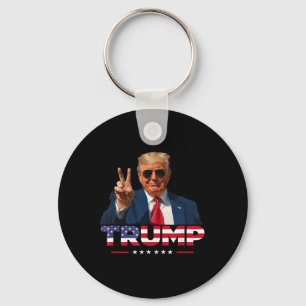 Trump Peace Sign Hand Amerikaanse vlag Trump 2024 Sleutelhanger