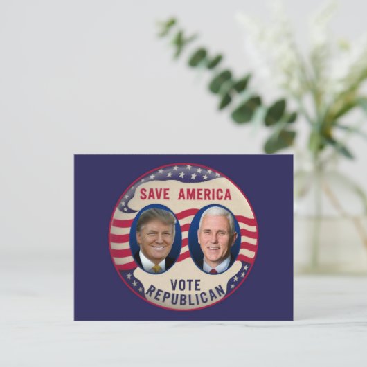 TRUMP PENCE 2016 BRIEFKAART (Staand voorkant)