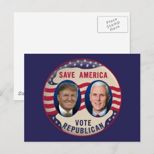 TRUMP PENCE 2016 BRIEFKAART (Voorkant / Achterkant)