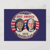 TRUMP PENCE 2016 BRIEFKAART (Voorkant)