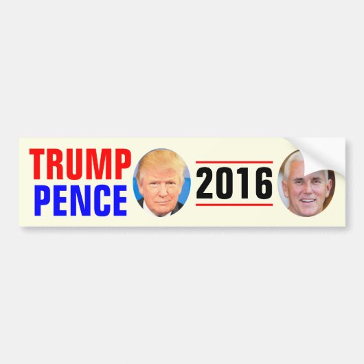 Trump Pence 2016 Bumpersticker (Voorkant)