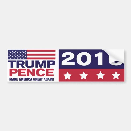 Trump/Pence 2016 bumpersticker (Voorkant)