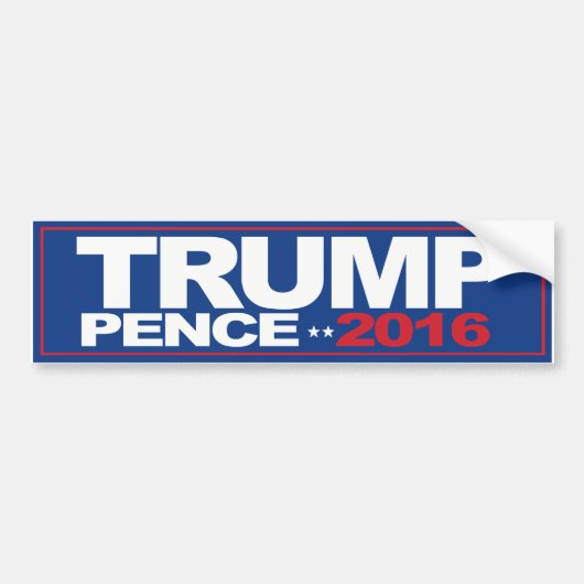 Trump Pence 2016 - Bumpersticker - (Voorkant)